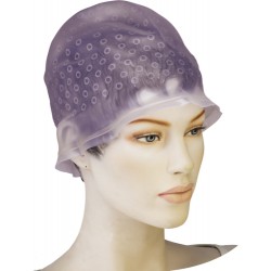 Шапочка DEWAL для мелиров с крючком, силикон, белая CA091-B