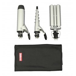 640.01 Плойка-набор Valera керамика,ионизатор,4 насадки: 25,38 мм, спираль, тройн, органайзер