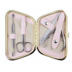 STALEKS MS-04/4E Набор маникюрный "Petit" 4 предмета, чехол Eco в ассортименте 