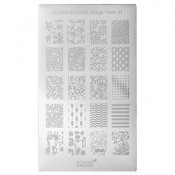 KONAD Плитка д/стемпинга № 0SN-SIP01 Square Image Plate01 УЗОРЫ