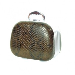 HAIRWAY 28578 Чемодан для парикмахера лаковый под кожу змея зеленый 360*200*290