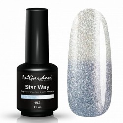 InGarden Star Way Термо-гель-лак 11мл № 192,  голубой лед/серебро