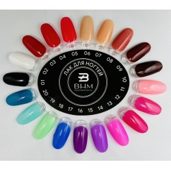 BHM 10мл Лак для ногтей 01 черный