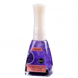 Severina Эксперт 642 Быстра сушка лака с блестками (сиренев.) 11,5мл