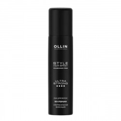 OLLIN STYLE Лак для волос ультрасильной фиксации без отдушки 75мл 