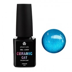 PLANET NAIL 13645 Гель-лак "Ceramic Cat" 8мл зел.бирюз.